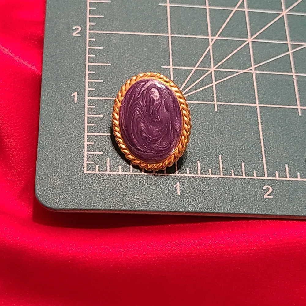 Swirl Earrings Purple & Gold